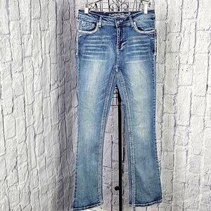 PLATINUM PLUSH MOM LA Gemstone‎ Encrusted Jeans Size 5